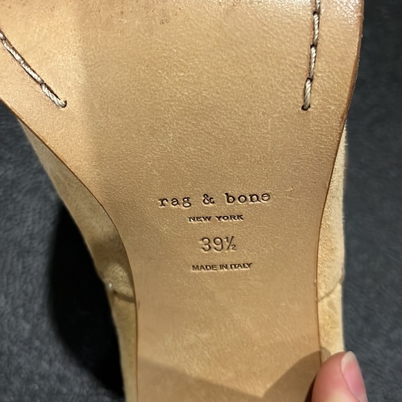 Rag and Bone Myra Suede Peep Toe Block Heels - Picture 14 of 16